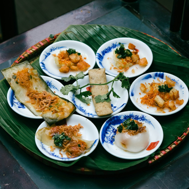 A plate of food on a table